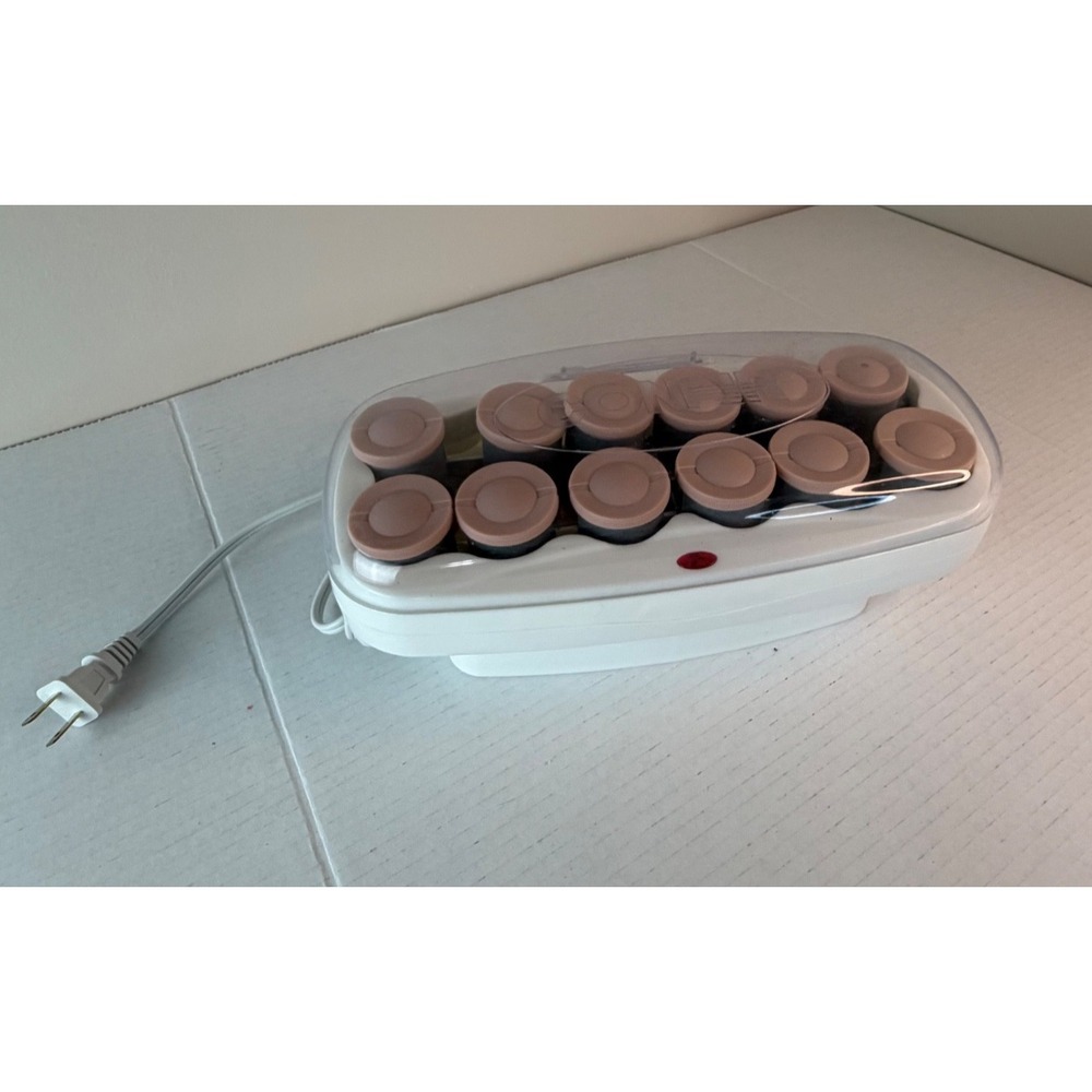Conair Xtreme Big Curls Hairsetter 12 Hot Rollers 1.5" No Clips (Working)‎